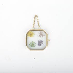 Marco de fotos de vidrio de Metal, marco de espécimen de flores secas, cadena de carpeta Diy, Mini soporte de <span class=keywords><strong>foto</strong></span> transparente Simple Retro Nórdico - Product Image 4