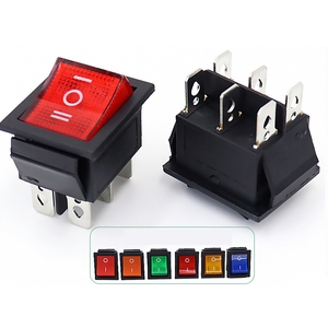 Interruptor Basculante KCD4 de Alta Corriente 20A, Contacto de Cobre Plateado, 2/3 Posiciones, 2/4/6 Pines con Luz, Interruptor de Alimentación 16A 250V AC - Product Image 3