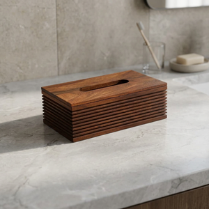 Boîte à mouchoirs en bois faite à la main, porte-mouchoirs en bois massif, distributeur de serviettes rustique, pour la maison, le bureau, l'hôtel, le restaurant, vente en gros - Product Image 1