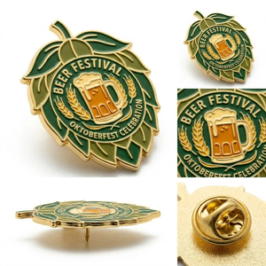 Épinglette personnalisée en alliage de zinc émaillé souple, motif chopes de bière en mousse, pour la célébration de l'Oktoberfest - Product Image 3