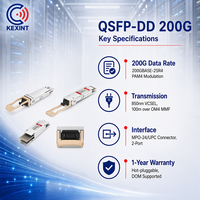 Modul Transceiver Optik 200G-2SR4 Kompatibel 200GBASE QSFP-DD 850nm 100m DOM MPO-24/UPC MMF