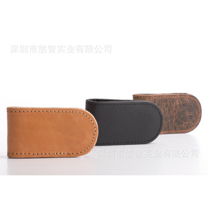 Cartera, Portamonedas para Dólares Estadounidenses, Cartera Corta de Cuero Estilo Europeo y Americano, Marcapáginas Magnético, Logotipo Personalizado Disponible - Product Image 4