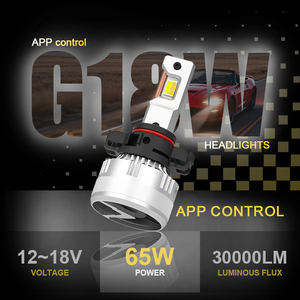 Светодиодная лампа для фар Gview G18W PSX24W с управлением через приложение Bluetooth, мощностью 130 Вт, ярким лучом и возможностью выбора трех цветовых температур, 6000K - Product Image 2