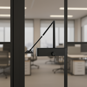 Cierrapuertas automático Vevor de 265 libras, ajustable, de alta resistencia, de aleación de aluminio negro para edificios de oficinas - Product Image 2