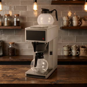 Machine à café filtre professionnelle avec double chauffe-eau, en acier inoxydable, grande capacité, pour cafés, restaurants et bureaux - Product Image 2