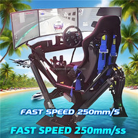 Simulador de Carreras de 6 Grados de Libertad con 3 Pantallas, Plataforma de Juego de Simulación de Conducción F1, Simulador de Movimiento Completo de Metal para Parques de Aventuras al Aire Libre, Fábrica de China