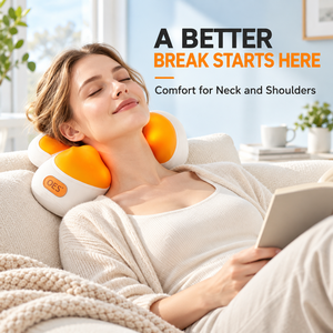 Almohada de Masaje Ergonómica Dividida con Control de Temperatura, Cojín Amasador Inalámbrico Recargable con Control Remoto para Cuello, Espalda, Cintura y Piernas - Product Image 2