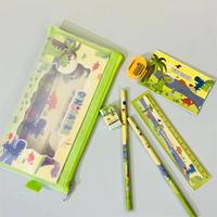 Ensemble de papeterie 2025 pour écolières : règle, taille-crayon en papier et plastique écologiques, design Kawaii pour enfants
