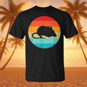 Camiseta con diseño de silueta de ratón, estilo retro vintage, con diseño desgastado de los años 70 y 80 - Product Image 3