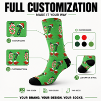 Chaussettes de sport personnalisées pour adultes - Chaussettes respirantes sans coutures, à séchage rapide, absorbant la transpiration, résistantes aux déchirures en polyester/nylon/coton/bambou