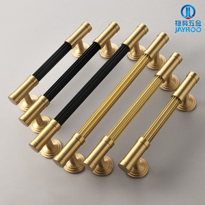 Jayhoo <b>Brass</b> Cabinet <b>Pulls</b> Bar Shape 6827 Scandinavian Style Wardrobe <b>Drawer</b> Handle Durable Modular Installation - Product Image 1