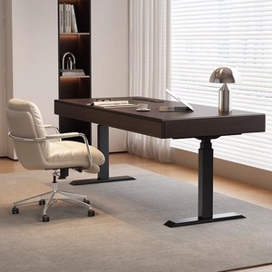 Italian Minimalist Intelligent Electric Lifting <strong>Desk</strong> Modern <strong>Simple</strong> Dual Motor <strong>Study</strong> Table Chair <strong>Computer</strong> Work <strong>Desk</strong> - Product Image 1