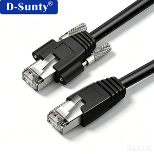 Custom <b>RJ45</b> Screw Lock Ethernet <b>Cable</b> Shielded High Flex LAN <b>Cable</b> for Industrial Camera Vision System - Product Image 1