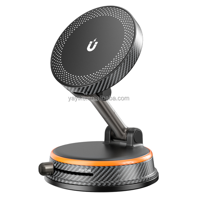 Strong Magnet 360 Car Mobile Phone Mount Alloy Dashboard Phone Holder Adjustment Magnetic Wireless Charging Phone Mount