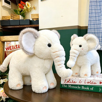 Boneka Gajah Empuk Bahan Plush, Bantal Hewan Lucu untuk Anak, Grosir, Cocok untuk Mesin Cakar dan Mesin Koin Arcade, Ukuran Besar
