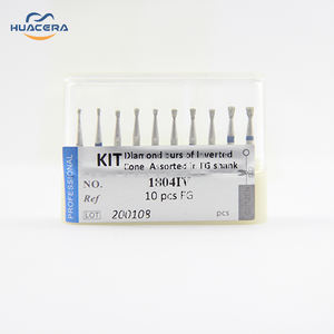 Huacera 1804iv phòng thí nghiệm nha khoa Mài Bộ dụng cụ đánh bóng phòng khám Nha khoa kim cương <span class=keywords><strong>Bur</strong></span> Tay khoan cho gốm sứ Composite <span class=keywords><strong>Carbide</strong></span> nghiêng - Product Image 3