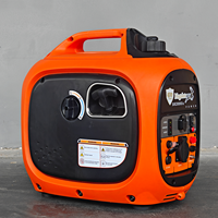 Générateur Inverseur Portable 2000W Silencieux à Essence avec Batterie au Lithium et Démarrage Électrique pour le Camping en Extérieur