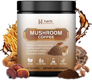 Café orgánico de hongos con Ashwagandha y Melena de León, suplemento energético de marca privada OEM/ODM para mejorar la inmunidad - Product Image 1