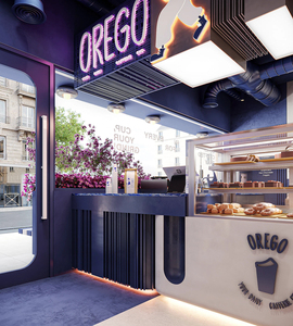 Kiosque de Café Vert Frais de Haute Qualité, Conception Intérieure de Kiosque de Bar à Jus, Comptoir de Bar à Bubble Tea, Bar Commercial pour Centre Commercial - Product Image 5