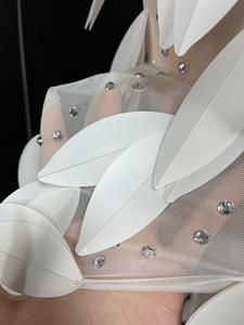 Novance Y5514 Abiti <span class=keywords><strong>da</strong></span> <span class=keywords><strong>Sera</strong></span> Lunghi Eleganti con Paillettes, Vestiti Sexy Bianchi <span class=keywords><strong>da</strong></span> Donna per Feste in Discoteca - Product Image 5