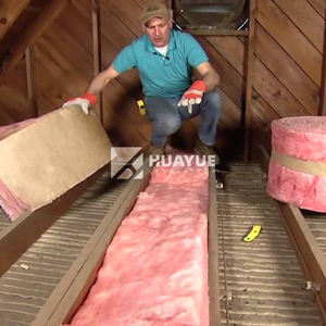 Rouleaux De <span class=keywords><strong>Laine</strong></span> De <span class=keywords><strong>Verre</strong></span> Isolants Pour Toitures En Métal 12k <span class=keywords><strong>120mm</strong></span> Rollo De Lana De Vidrio Papier Kraft Fibre De Vidrio - Product Image 2