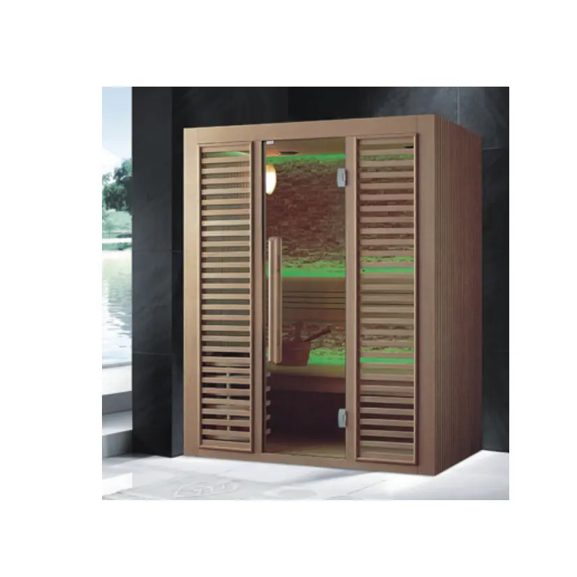 Cbmmart High end lüks özelleştirilmiş kanadalı hemlock açık geleneksel buhar sauna ahşap oda