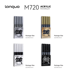 Marqueur de peinture acrylique blanc extra opaque, stylo permanent à encre liquide directe, pour surlignage, <span class=keywords><strong>dessin</strong></span>, bricolage, artisanat, fournitures artistiques, PET non effaçable - Product Image 4