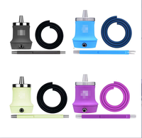 Vente en gros de coffret cadeau portable, ensemble de chicha en métal, 4 couleurs, mini chicha