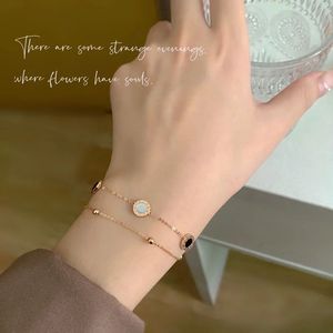 Bracelet ajustable tendance Xinfly en or massif 18 carats avec chiffres romains et maillons, double couche, pour un style élégant - Product Image 3