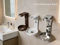 Distributeur de savon liquide, shampoing et gel douche en acier inoxydable pour hôtel, avec support mural, étiquette/couleur personnalisée