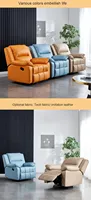 Fauteuil simple moderne haut de gamme multifonctionnel pour salon, salon de manucure, cinéma - Fauteuil relaxant avec bain de pieds électrique en cuir PU et métal