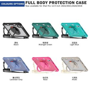 เคสแท็บเล็ต TPU PC สำหรับ iPad Pro 12.9 นิ้ว รุ่นปี 2022 2021 2020 2018 ดีไซน์แข็งแรงทนทาน พร้อมขาตั้งและฟังก์ชั่นป้องกัน - Product Image 6