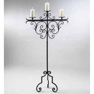 Candélabre au look vintage pour décoration intérieure classique célébration de mariage Diwali table de noël centre de table bougeoir - Product Image 1