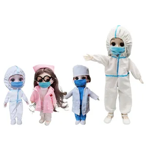 Novo tipo de articulações móveis, moda, crianças, brinquedo médico, conjunto, enfermeira, menina, boneca com acessórios