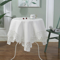 Nappe de mariage en dentelle 100 % polyester brodée avec motif jacquard, imperméable et anti-taches, taille personnalisable