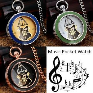 En iyi hediye sihirli okul temalı Vintage müzikal saat kutusu müzik zincirli cep saati - Product Image 6