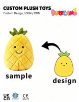 Peluche personnalisée en forme d'ananas, adorable et confortable, idéale pour la décoration ou comme cadeau