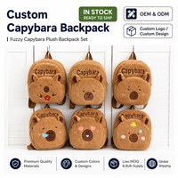 Sac à dos en peluche Capybara personnalisé, cadeau pour femmes et étudiantes, souvenir, directement de l'usine, sac animal mignon sur mesure, échantillon rapide en gros