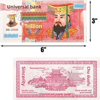 Peohud 100 Pièces de Billets Sacrifiques Traditionnels Chinois en Papier pour les Ancestres, Modèle Empereur de Jade, 6x3 Pouces, Rectangulaires