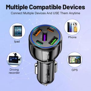 Hot Sale 75W Magnetic Fast Charger <b>Adapters</b> with PD2.0 & QC3.0 2 Type-<b>C</b> + 3USB Ports Mobile Phones Laptops Fireproof Packaging - Product Image 2