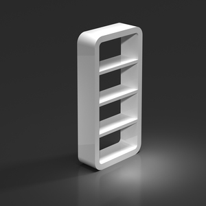 Peinture blanche brillante moderne simple petite bibliothèque scolaire - Product Image 1