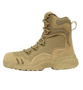 Botas Tácticas de Combate TSB11 de Verano, Transpirables, con Malla de Drenaje, Color Marrón, para Desierto y Selva, de Cuero Genuino Negro - Product Image 3