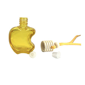 Botella de <span class=keywords><strong>Perfume</strong></span> de Vidrio con Forma de Manzana en Oferta, Botellas de Ambientador con Tapa de Madera, <span class=keywords><strong>Perfume</strong></span> para Automóvil - Product Image 2