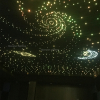 Décoration de plafond ciel étoilé pour chambre à coucher, lumières à fibres optiques LED multicolores scintillantes avec corps de lampe en plastique et télécommande