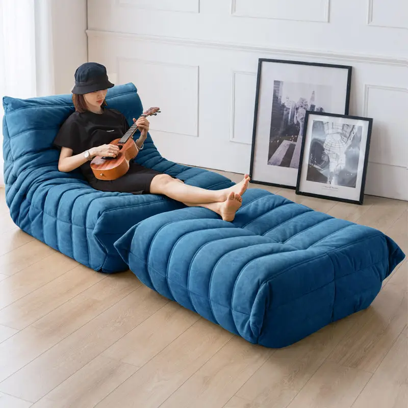 Foshan Factory Fashionable lazy sofa floor chair Amazon hot sale fashion bean bag lazy sofa