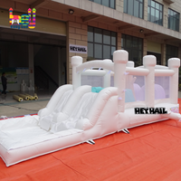 Heyhail Couleur Pastel Gonflable Jumping House Bouncer Combo Slide Parcours d'obstacles