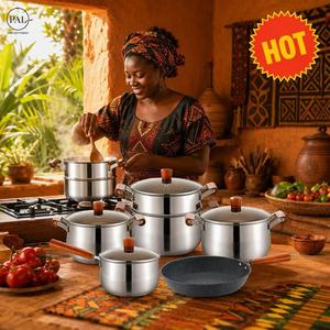 Juego <span class=keywords><strong>de</strong></span> Utensilios <span class=keywords><strong>de</strong></span> Cocina <span class=keywords><strong>de</strong></span> Madera <span class=keywords><strong>de</strong></span> Haya <span class=keywords><strong>de</strong></span> 5 Piezas, Olla Vaporera <span class=keywords><strong>con</strong></span> Tapa <span class=keywords><strong>de</strong></span> <span class=keywords><strong>Vidrio</strong></span> y Acero Inoxidable, Sartén <span class=keywords><strong>de</strong></span> 20 a 28 cm para Cocina Doméstica - Product Image 3