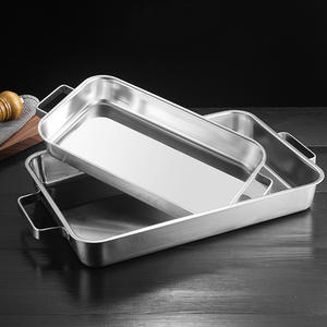 <span class=keywords><strong>Piatto</strong></span> rettangolare coreano in acciaio inossidabile a fondo <span class=keywords><strong>piatto</strong></span> per pesce arrosto e carne universale per fornello a induzione e pentola calda - Product Image 6