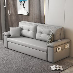 <span class=keywords><strong>Canapé</strong></span>-lit design moderne en forme de L <span class=keywords><strong>canapé</strong></span>-lit en cuir souple de <span class=keywords><strong>style</strong></span> minimaliste avec rangement en gros <span class=keywords><strong>canapé</strong></span>-lit coulissant de luxe léger - Product Image 6