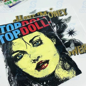 All'ingrosso Logo personalizzato donna cartoni animati trasferimenti per la stampa DTF vari in gomma Silicone Plastisol PU Offset serigrafia - Product Image 2